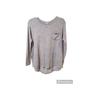 Merona Women Long Sleeve Tunic high/low hem polyester rayon spandex